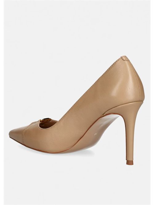 LEATHER DECOLLETE TWIN SET | 261TCP03013161 DELICATE SAND